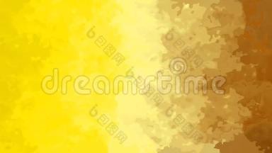 动画彩色背景无缝循环视频-水彩效果-黄色赭黄色棕色渐变